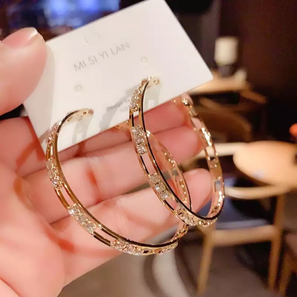 New 18k gold plated hoop earrings